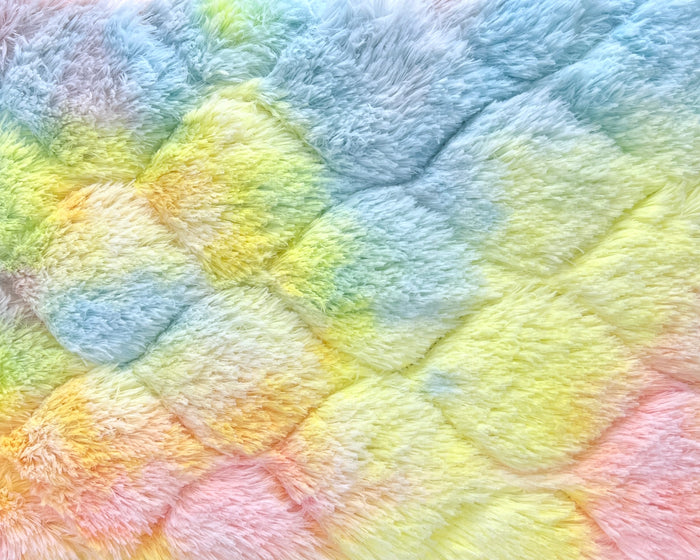 Galaxy tie-dye Donut Bed replacement rounds in soft Minky fabric from FMS Dog Beds, cozy circular pet bed insert.