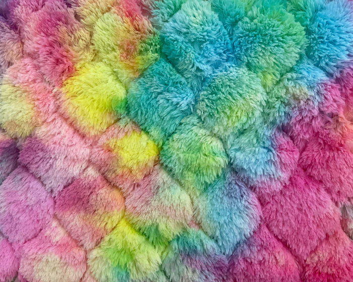 Tiedye FMS Dog Beds Donut Bed replacement rounds with soft minky fabric for cozy comfort.