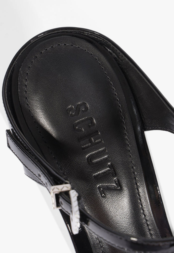 Lyra Mid Patent Leather Sandal - Schutz Shoes