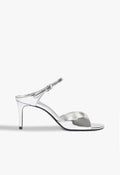 Lyra Mid Sandal 5 Silver Metallic - Schutz Shoes