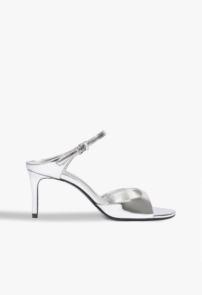 Lyra Mid Sandal 5 Silver Metallic - Schutz Shoes
