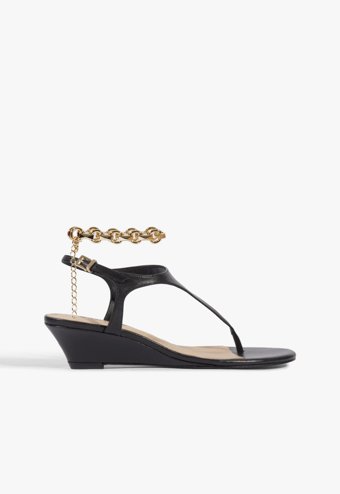 Lys Leather Sandal 5 Black Leather - Schutz Shoes