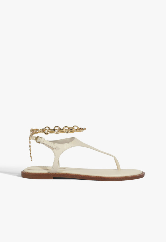 Lys Leather Sandal 5 Sugar White Leather - Schutz Shoes