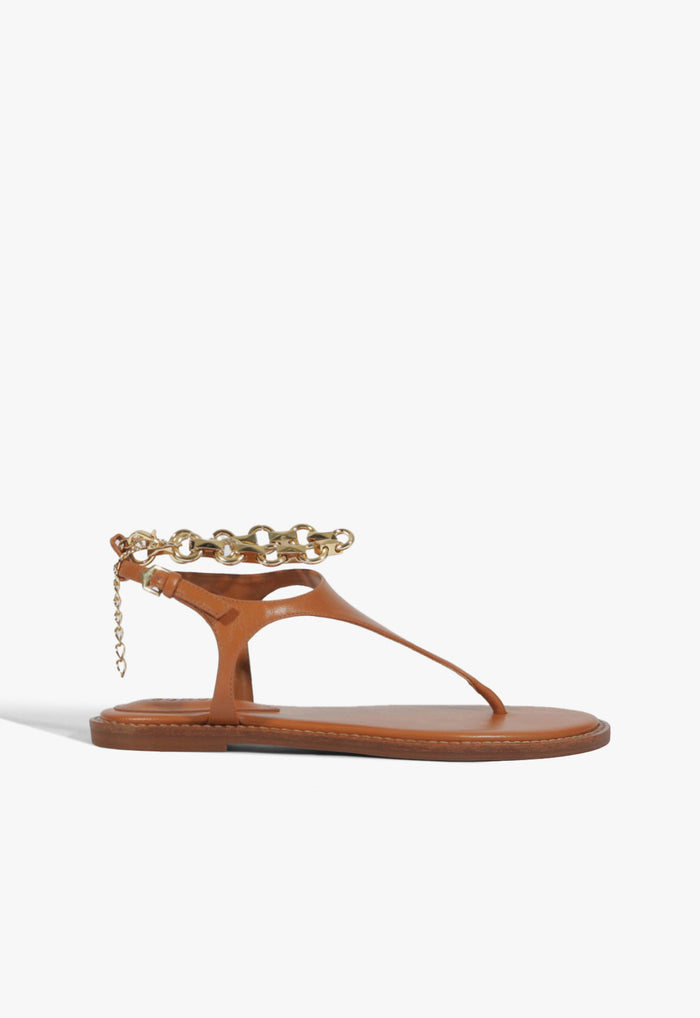 Lys Leather Sandal 5 Miele Leather - Schutz Shoes