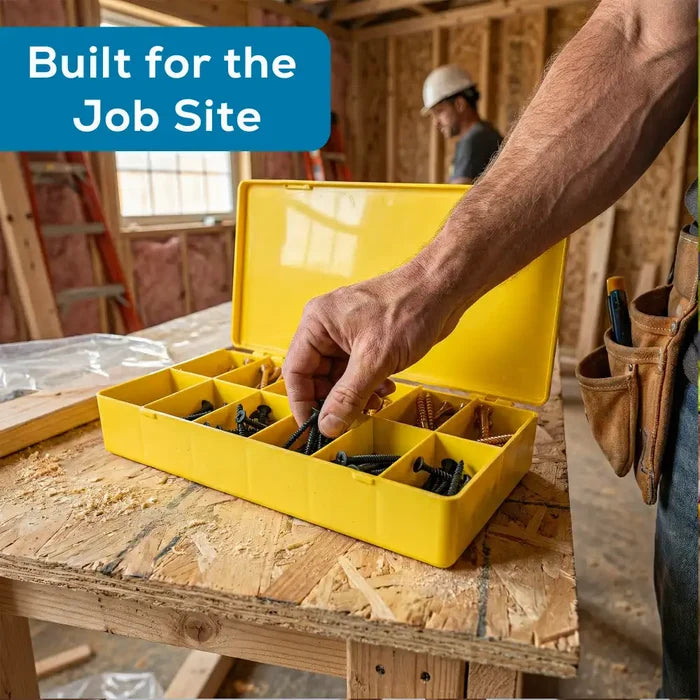 M-Series 6696TF (M208) Opaque Safety Yellow 12 Compartment Box