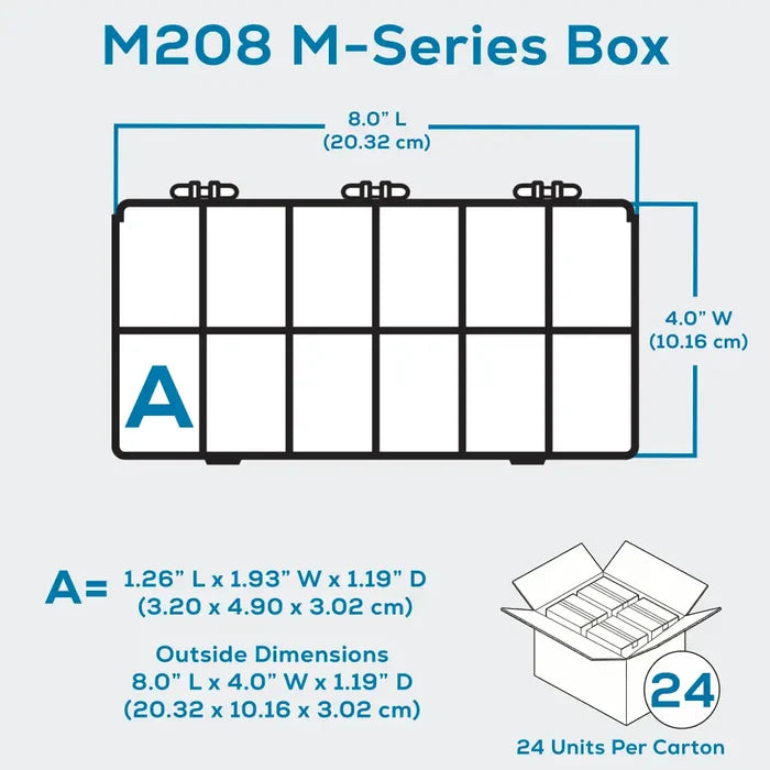 M-Series 6696TF (M208) Opaque Safety Yellow 12 Compartment Box