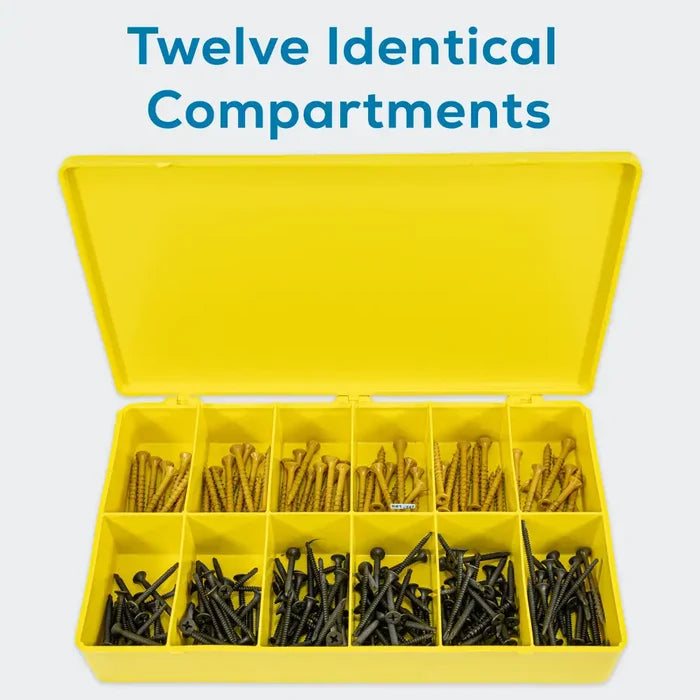 M-Series 6708TF (M602) Opaque Safety Yellow 12 Compartment Box
