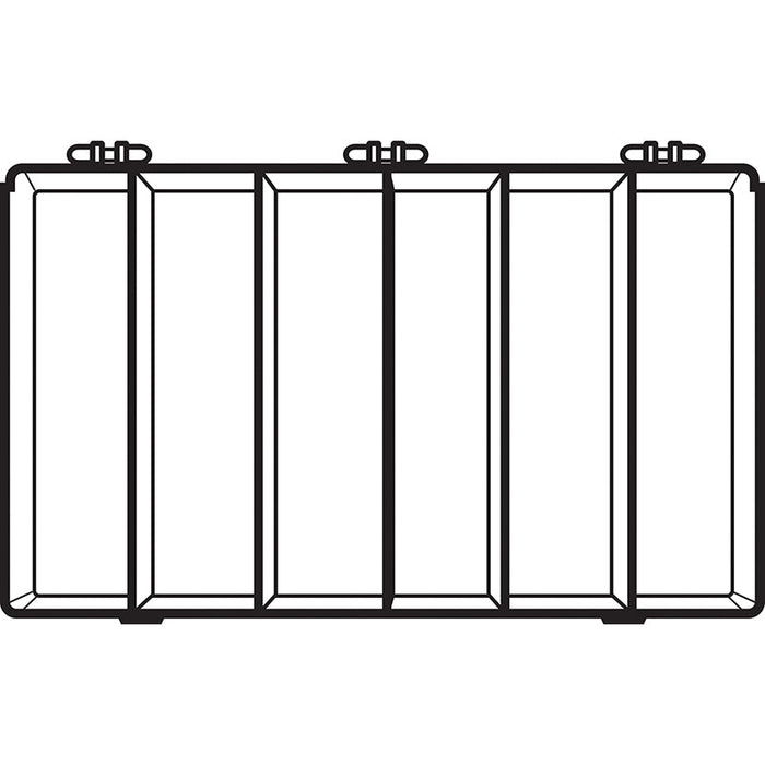 6710DB (M606D) M-Series Deep Six Compartment Box Top View