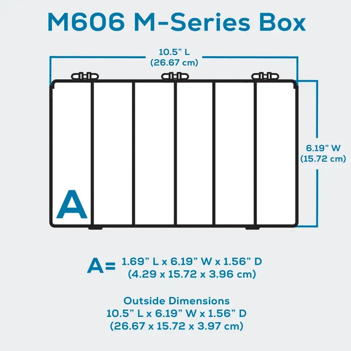 M-Series 6710TF (M606) Opaque Safety Yellow 6 Compartment Box