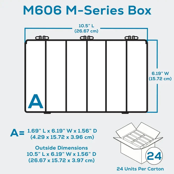 M-Series 6710TF (M606) Opaque Safety Yellow 6 Compartment Box