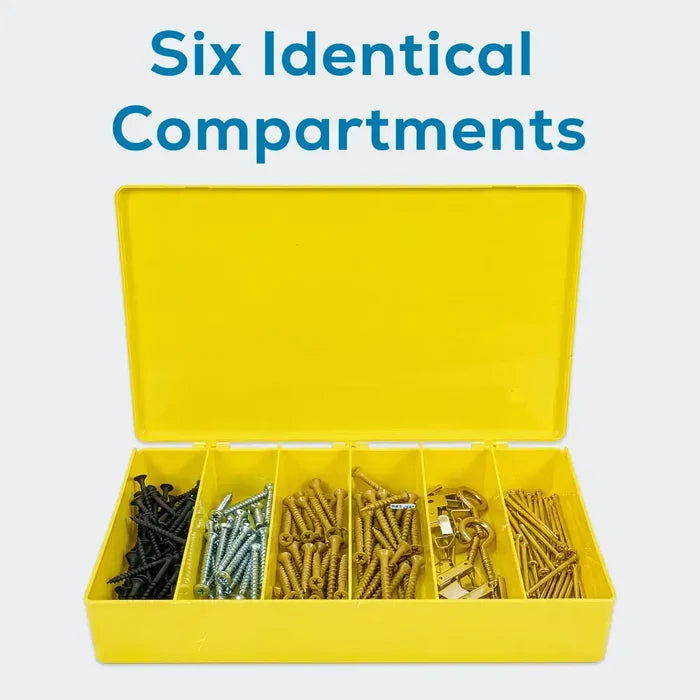 M-Series 6710TF (M606) Opaque Safety Yellow 6 Compartment Box