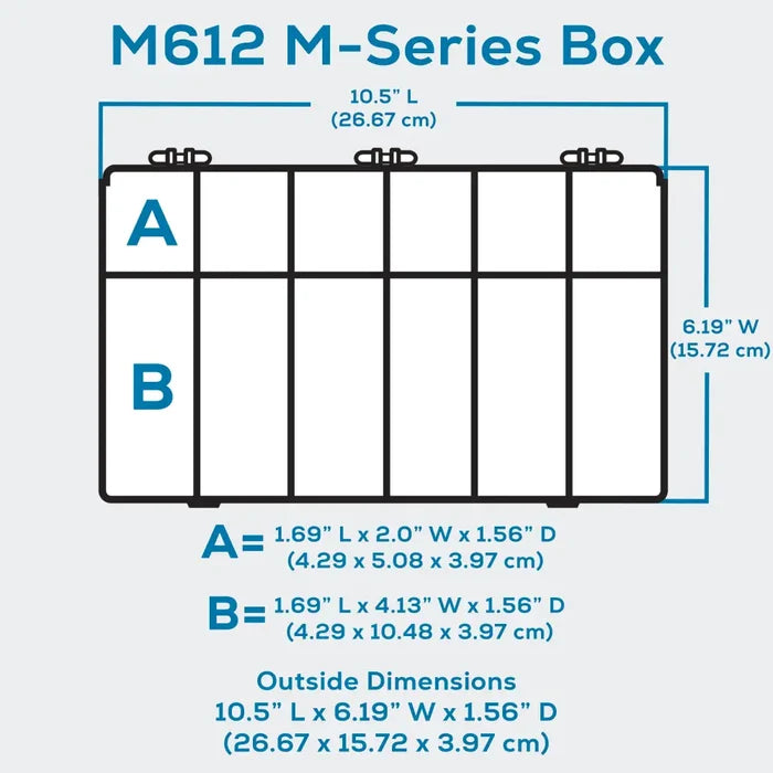 M-Series 6712TF (M612) Opaque Safety Yellow 12 Compartment Box