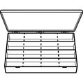 6713TF (M616R) M-Series Four Fixed Compartments with 12 Removable Dividers Box Open View
