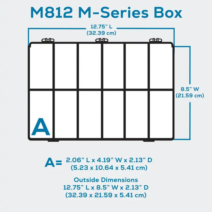 M-Series 6722TF (M812) Opaque Safety Yellow 12 Compartment Box