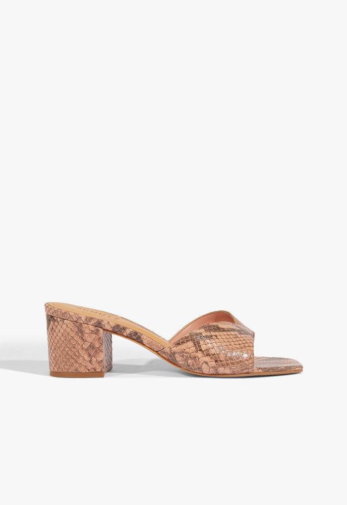 Margot Sandal 5 Smoky Blush Snake - Schutz Shoes