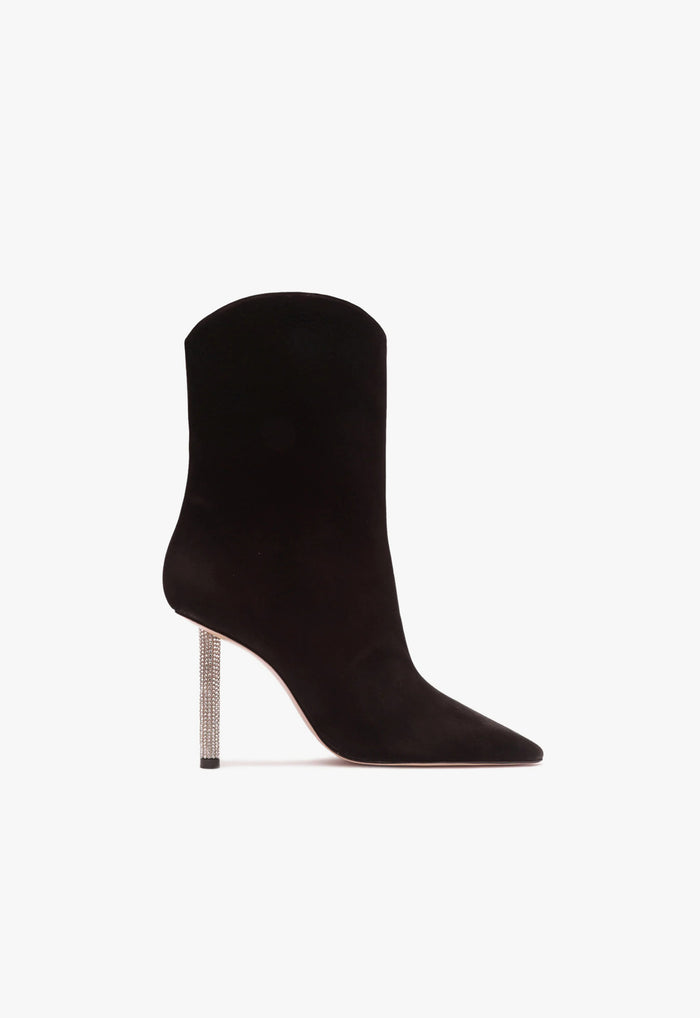 Marjorie Nubuck Bootie 5 Black Nubuck - Schutz Shoes