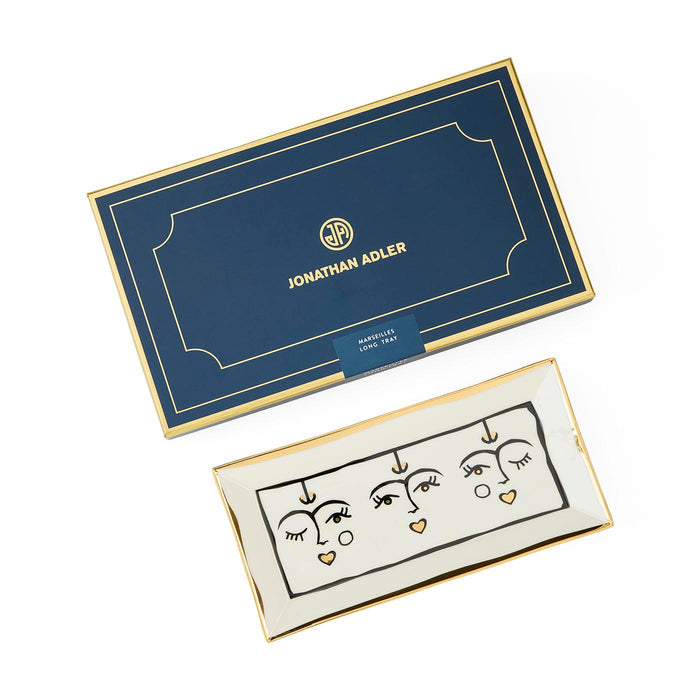 Jonathan Adler decorative tray with artistic design on a white background