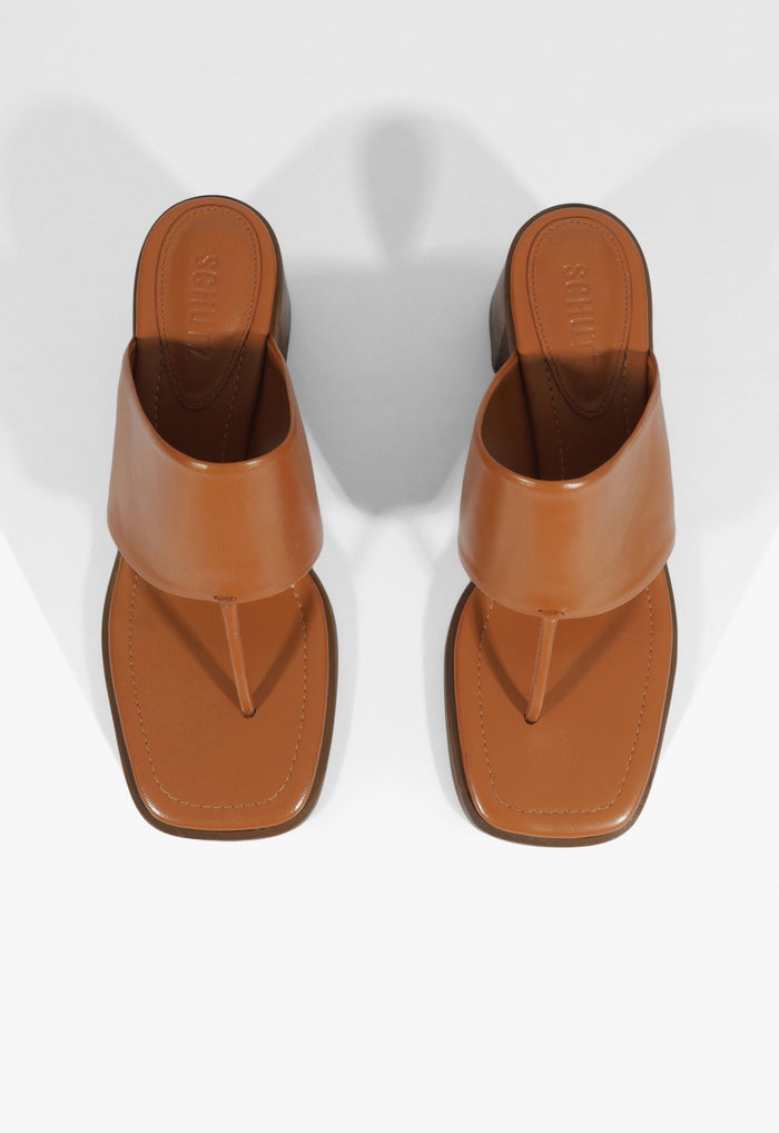 Martha Block Leather Sandal - Schutz Shoes