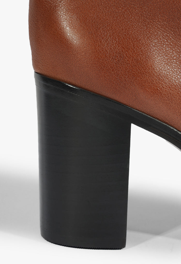 Maryana Block Leather Boot - Schutz Shoes