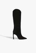 Maryana Sculpt Suede Boot 5 Black Nubuck - Schutz Shoes