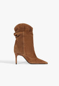 Maryana Slouch Nubuck Bootie 5 Pecan Brown Nubuck - Schutz Shoes