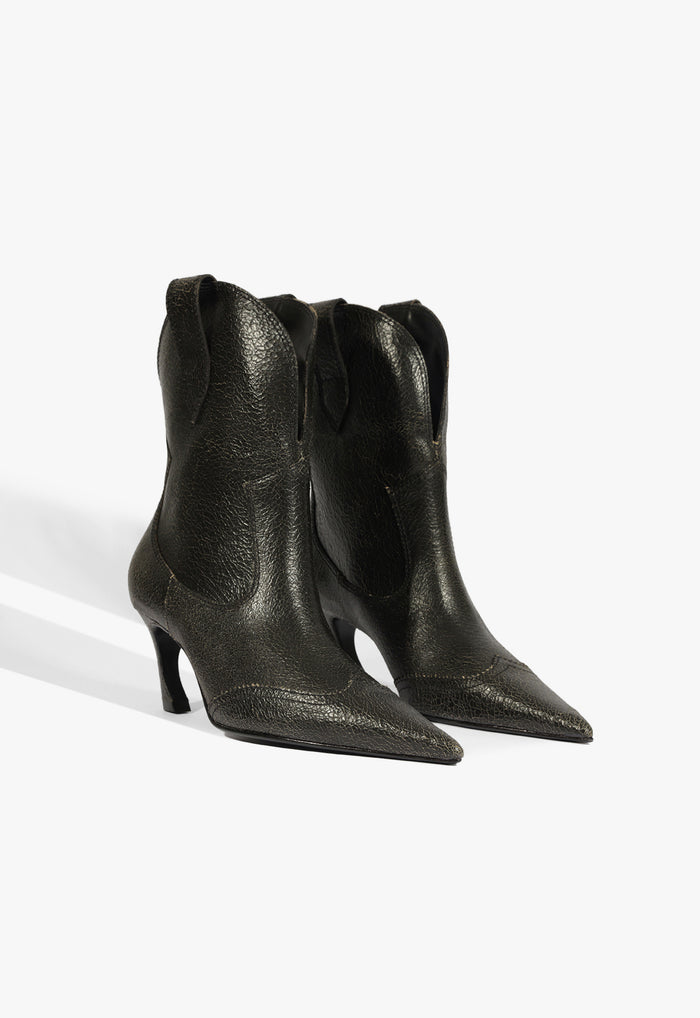 Maryann Curve West Leather Bootie - Schutz Shoes