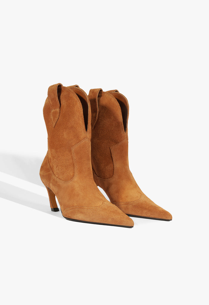 Maryann Curve West Suede Bootie - Schutz Shoes