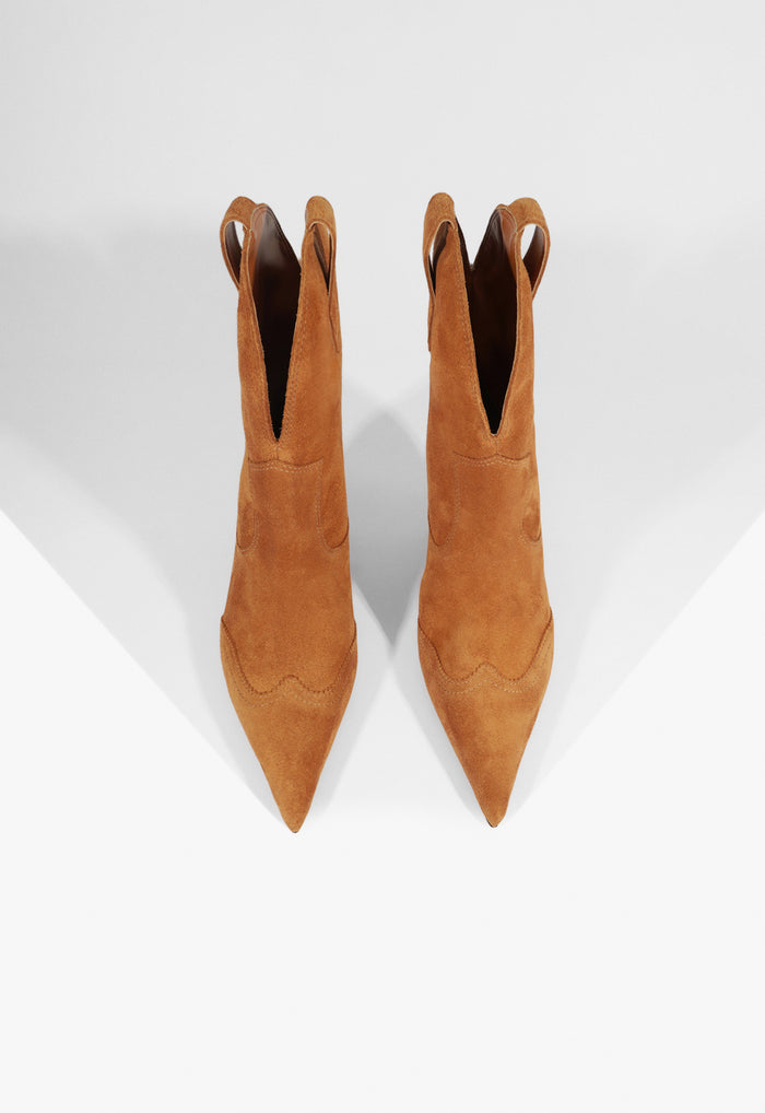 Maryann Curve West Suede Bootie - Schutz Shoes