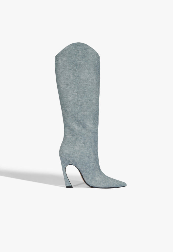 Maryann Up Curve Boot 5 Infinite Blue Leather - Schutz Shoes