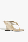 Maya Metallic Leather Sandal 5 Platinum Metallic - Schutz Shoes