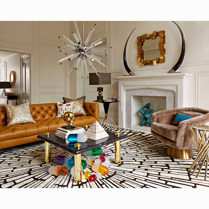 acrylic pill collection living room - styled view