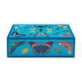 medium botanist lacquer box blue - front view