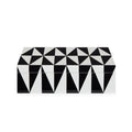 op art lacquer box medium black white - front view