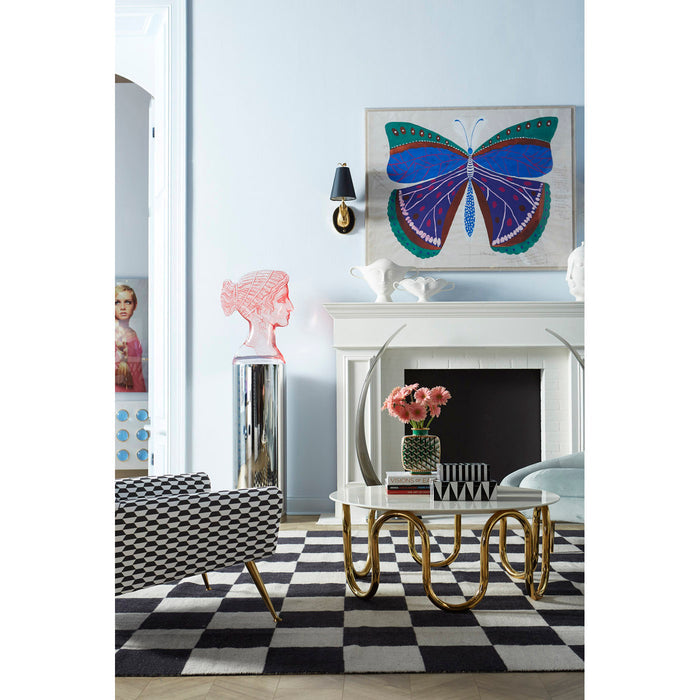op art lacquer boxes stacked scalinatella cocktail table - styled view