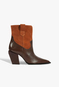 Memphis Leather Bootie 5 Seal brown Leather - Schutz Shoes