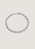 Kinn 925 Sterling Silver Petite Puffed Mariner Chain Bracelet