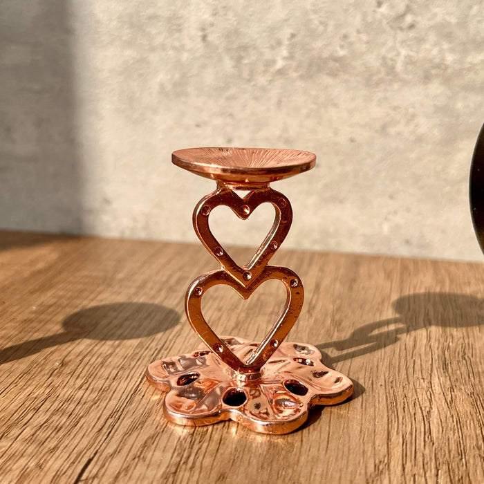S-Rose Gold Double Heart