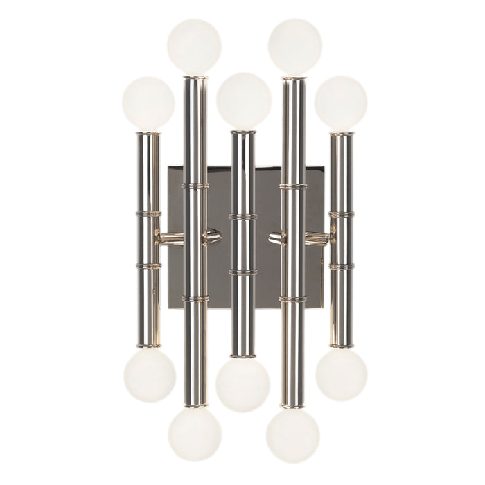 meurice five-arm sconce nickel - front view