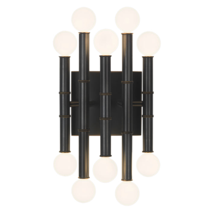 meurice five-arm sconce bronze - front view