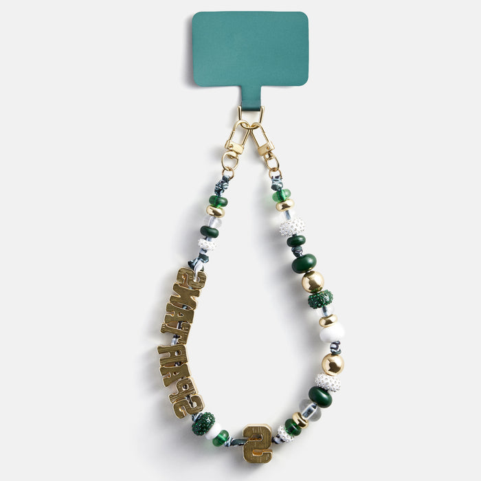 Michigan State University Beaded Bandana Phone Charm - Michigan State University