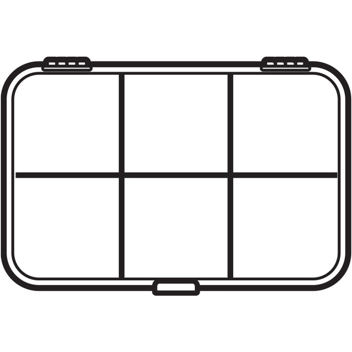 6236MT (5206CL) Mighty-Tuff Series Six Compartment Box Top View