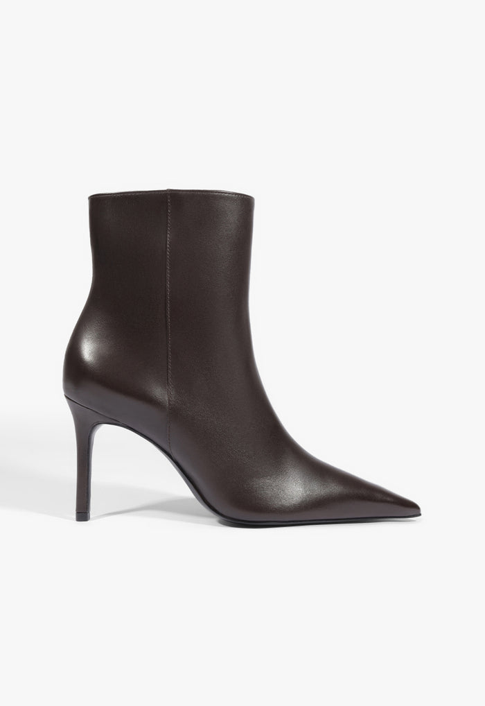 Mikki Casual Leather Bootie 5 Maplewood Leather - Schutz Shoes