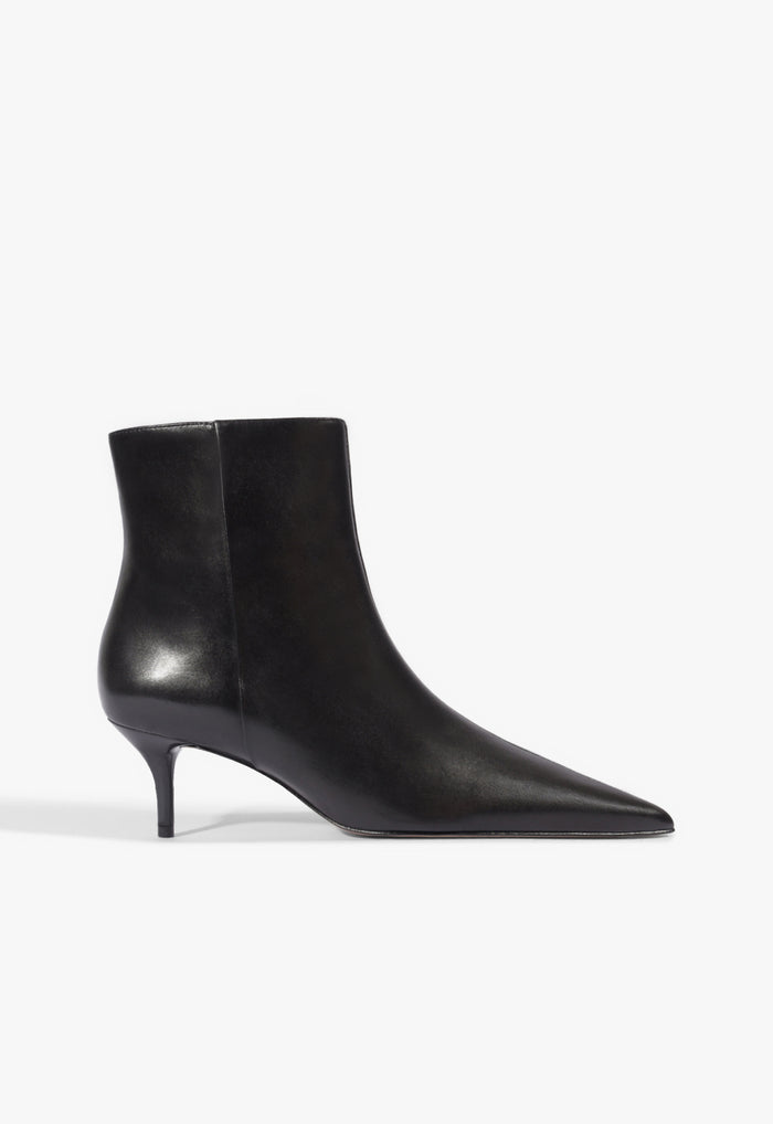 Mikki Mid Bootie 5 Black Leather - Schutz Shoes