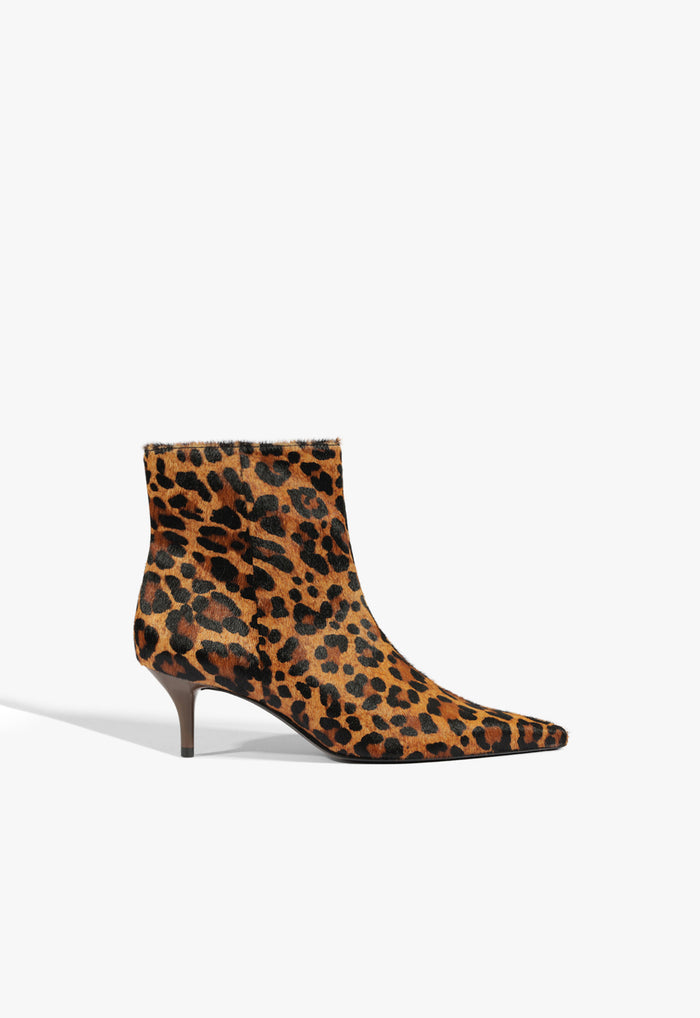 Mikki Mid Hair Calf Bootie 5 Leopard Hair Calf - Schutz Shoes