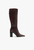 Mikki Up Block Boot 5 Brown Leather - Schutz Shoes