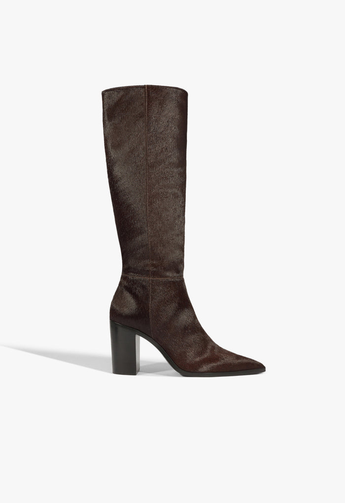 Mikki Up Block Hair Calf Boot 5 New Bison Hair Calf - Schutz Shoes