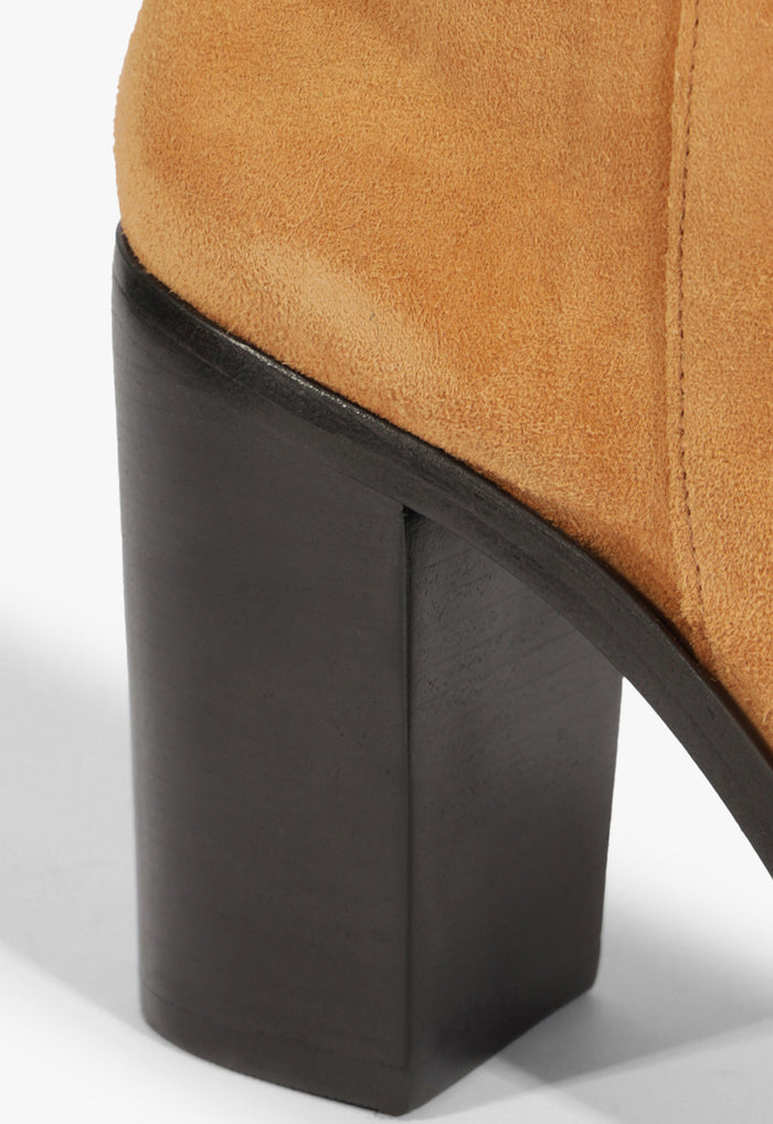 Mikki Up Block Suede Boot - Schutz Shoes