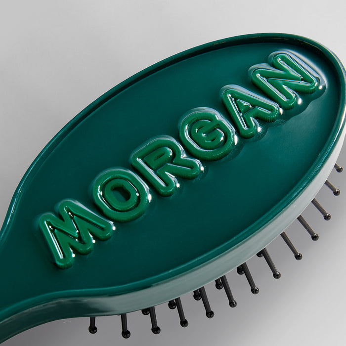 Mini Fine Line Custom Hair Brush - Hunter Green/Dark Green