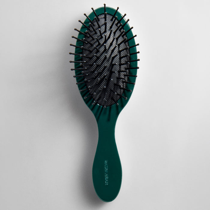 Mini Fine Line Custom Hair Brush - Hunter Green/Dark Green