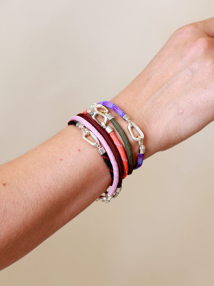 Mixed Metal Carabiner Bracelet